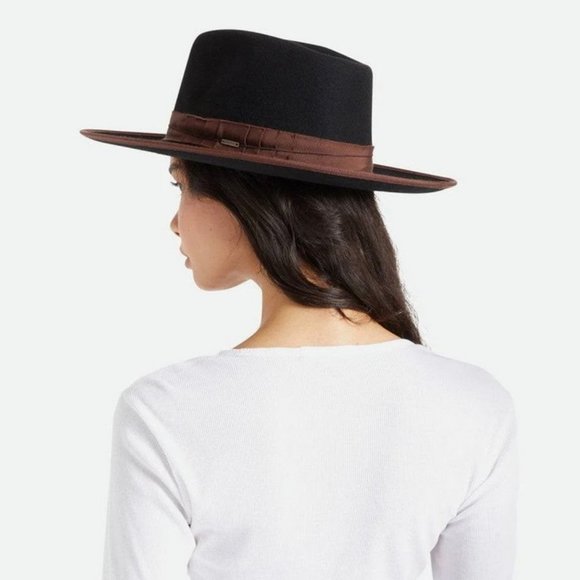 Brixton Reno Fedora Black Brown Size S